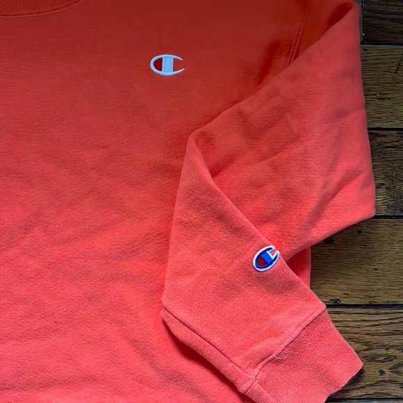 Mens Champion orange crewneck S - Picture 2 of 3